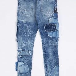 Jordan Craig Jeans - Patchwork - Destroyed Blue - JT3495