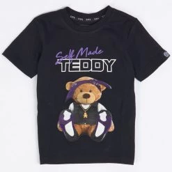 Ops Kids T-Shirt - Teddy - Black And Purple - OPS503K