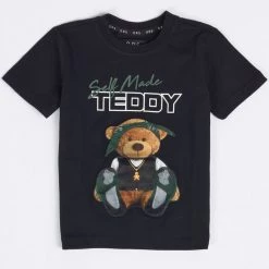 Ops Kids T-Shirt - Teddy - Black And Green - OPS503K