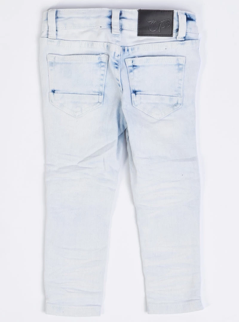 Ops Kids Jeans - Side Stripe - Light Blue And Beige - OPS1905K Shop All 2 Ops Kids Jeans - Side Stripe - Light Blue And Beige - OPS1905K Shop All