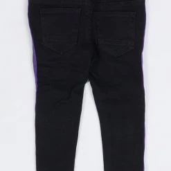 Ops Kids Jeans - Side Stripe - Black And Purple - OPS1905K Shop All