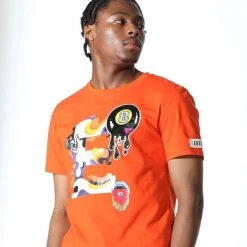Fifth Loop T-Shirt - Eight Ball - Orange - FLT214