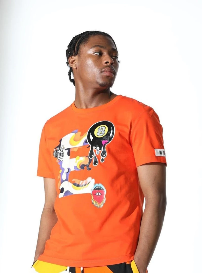 Fifth Loop T-Shirt - Eight Ball - Orange - FLT214 1 Fifth Loop T-Shirt - Eight Ball - Orange - FLT214
