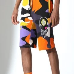 Fifth Loop Shorts - Eight Ball - Orange Camo - FLS214