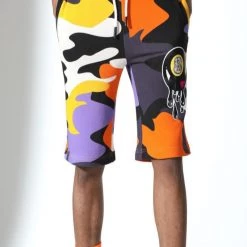 Fifth Loop Shorts - Eight Ball - Orange Camo - FLS214