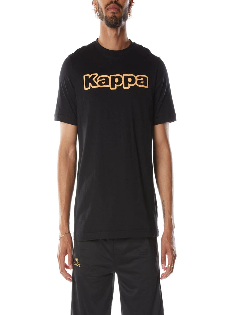 Kappa T-Shirt - Logo Tape Erco - Black Smoke - 371B7VW Shop All 1 Kappa T-Shirt - Logo Tape Erco - Black Smoke - 371B7VW Shop All
