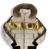 George V Puffer Jacket - Stones - White And Gold - GV9628
