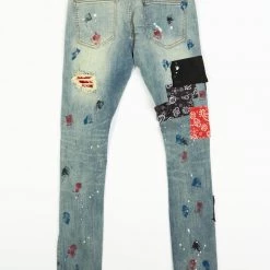 Shop All Focus Jeans - Bandana - Blue And Red - 3341-P