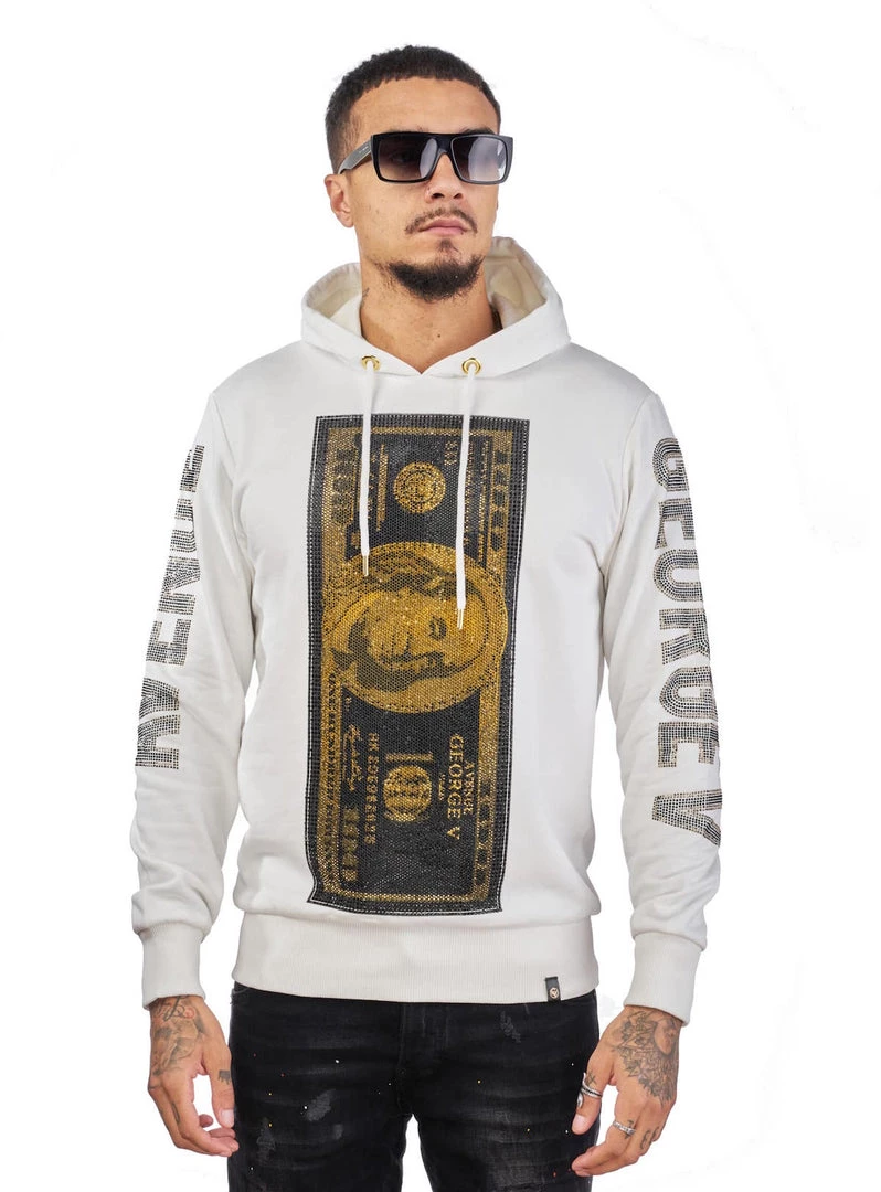 George V Hoodie - Money - White - GV-2082 1 George V Hoodie - Money - White - GV-2082