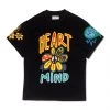 First Row T-Shirt - Heart & Mind - Black - FRT2018