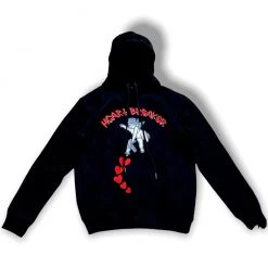 Focus Hoodie - Heart Breaker - Black With Red Shop All