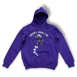 Focus Hoodie - Heart Breaker - Purple With White