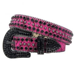 Shop All DNA Belt - Snake - Hot Pink With Black Stones