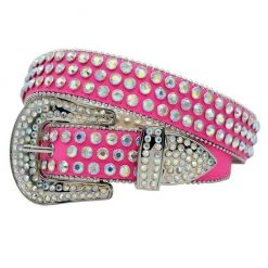 Shop All DNA Belt - Pink Leather With Multi Color Stones