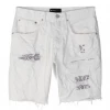 Purple-Brand Jean Shorts - Bandana Patch Work - White - P020 Shop All