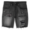 Shop All Purple-Brand Jean Shorts - Bandana Patch Work - Black - P020-BRB
