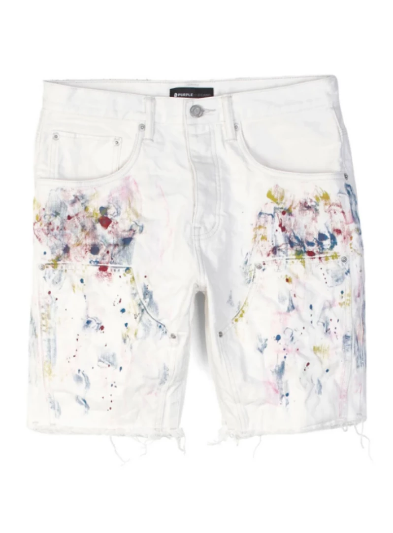Shop All Purple-Brand Jean Shorts - Carpenter - White - P020 1 Shop All Purple-Brand Jean Shorts - Carpenter - White - P020