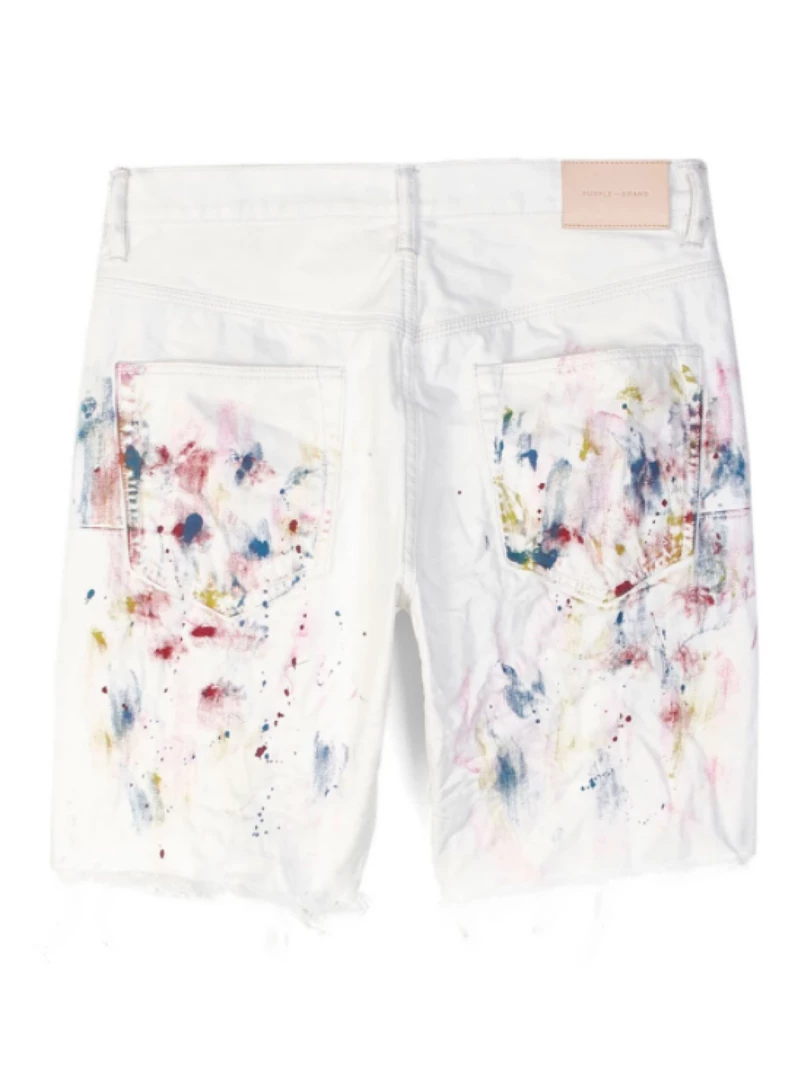 Shop All Purple-Brand Jean Shorts - Carpenter - White - P020 2 Shop All Purple-Brand Jean Shorts - Carpenter - White - P020
