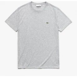 Lacoste T-Shirt - Crewneck Pima Cotton Jersey - Grey - TH6709