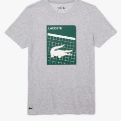 Shop All Lacoste T-Shirt - Sport 3D Print - Grey - TH9654