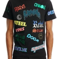 Rebel Minds T-Shirt - Graffiti Stones - Black - 1A2-162 Shop All