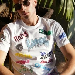 Rebel Minds T-Shirt - Graffiti Stones - White - 1A2-162