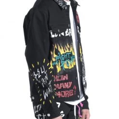 LIFTED ANCHORS Shop All Lifted Anchor Denim Jacket - City Hall - Black - LASP21-50