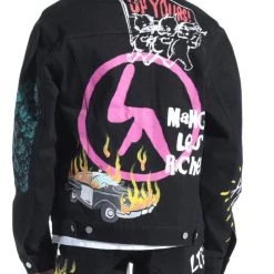 LIFTED ANCHORS Shop All Lifted Anchor Denim Jacket - City Hall - Black - LASP21-50