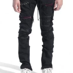 LIFTED ANCHORS Lifted Anchor Patch Denim Pants - Malibu - Black - LASP21-54 Shop All