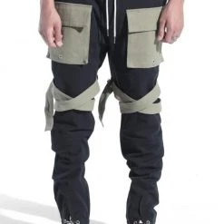 LIFTED ANCHORS Lifted Anchor Strapped Cargo Pants - Newport - Black - LASP21-44 Shop All