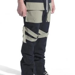 LIFTED ANCHORS Lifted Anchor Strapped Cargo Pants - Newport - Black - LASP21-44 Shop All