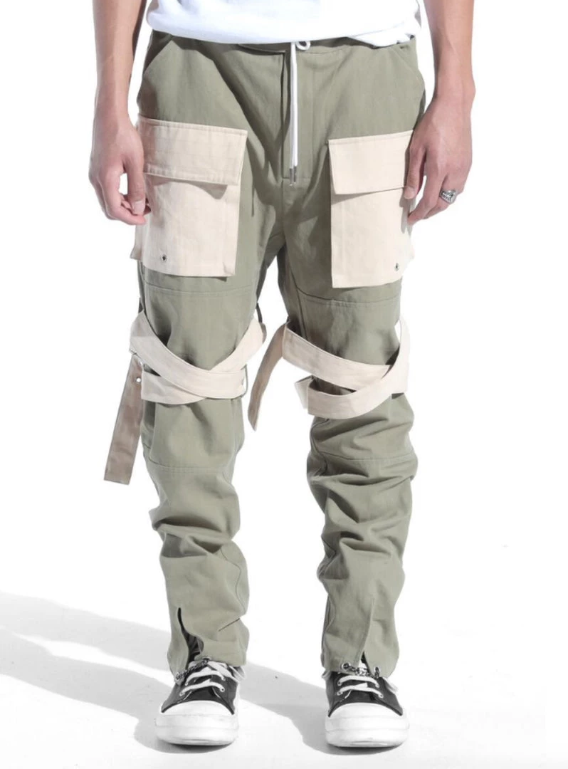 LIFTED ANCHORS Lifted Anchor Strapped Cargo Pants - Newport - Olive - LASP21-43 1 LIFTED ANCHORS Lifted Anchor Strapped Cargo Pants - Newport - Olive - LASP21-43