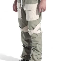 LIFTED ANCHORS Lifted Anchor Strapped Cargo Pants - Newport - Olive - LASP21-43