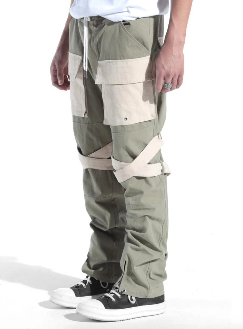 LIFTED ANCHORS Lifted Anchor Strapped Cargo Pants - Newport - Olive - LASP21-43 2 LIFTED ANCHORS Lifted Anchor Strapped Cargo Pants - Newport - Olive - LASP21-43