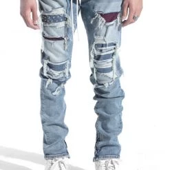 LIFTED ANCHORS Lifted Anchor Patch Denim Pants - Malibu - Blue - LASP21-53 Shop All