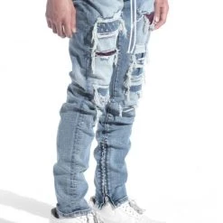 LIFTED ANCHORS Lifted Anchor Patch Denim Pants - Malibu - Blue - LASP21-53 Shop All