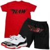 Rawyalty Short Set - Leather Raw - Red And Black