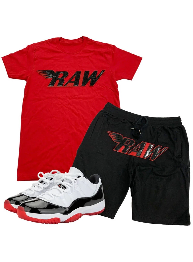 Rawyalty Short Set - Leather Raw - Red And Black 1 Rawyalty Short Set - Leather Raw - Red And Black