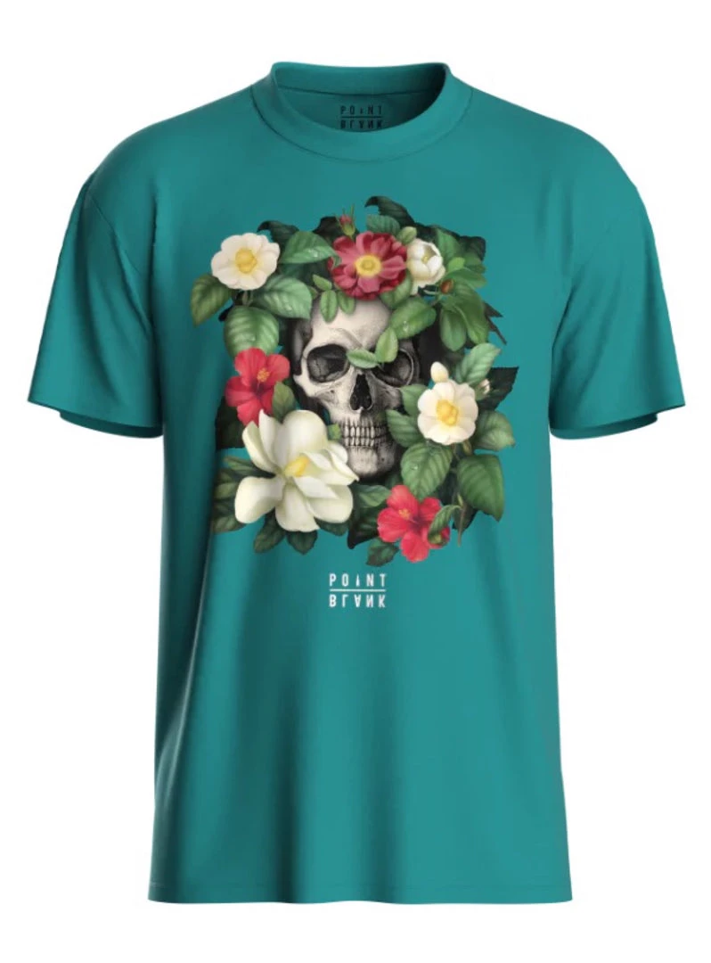 Point Blank T-Shirt - Tropi Skull - Teal - 100987-5355 1 Point Blank T-Shirt - Tropi Skull - Teal - 100987-5355