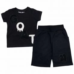 Rawyalty Kids Short Set - Goat - Black And White