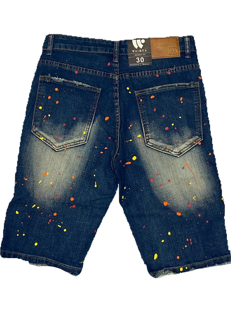 Shop All Waimea Jean Shorts - Paint - Indigo - M7313D 2 Shop All Waimea Jean Shorts - Paint - Indigo - M7313D