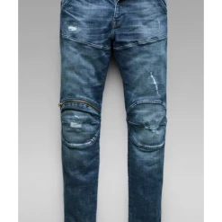G-Star Jeans - 3D Zip Knee - Faded Ripped Baltic - D01252