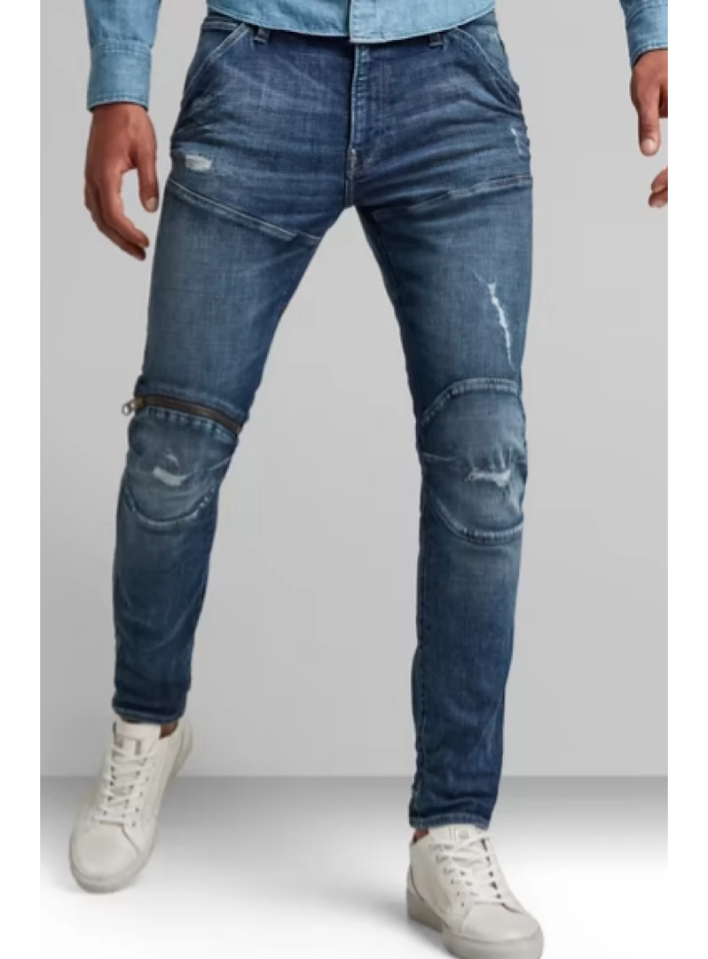 G-Star Jeans - 3D Zip Knee - Faded Ripped Baltic - D01252 2 G-Star Jeans - 3D Zip Knee - Faded Ripped Baltic - D01252