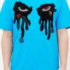 Roku Studio T-Shirt - Rhinestone Dripping Eyes - Blue - RK1480389