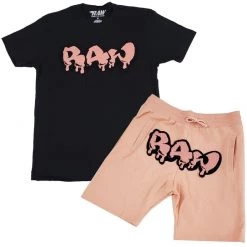 Rawyalty Short Set - Drip RAW - Pink And Black