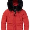 Shop All Jordan Craig Kids Coat - Puffer With Fur - Red - 91537K