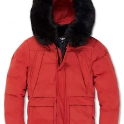 Shop All Jordan Craig Kids Coat - Puffer With Fur - Red - 91537K