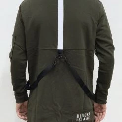 BUYERS CHOICE Buyer's Choice Sweatshirt - Graphics And Straps - Olive - ADA1005