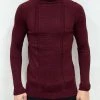 BUYERS CHOICE Shop All Buyer's Choice Sweater - Turtleneck Middle Print - Bordeaux - T3765