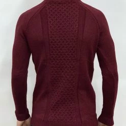 BUYERS CHOICE Shop All Buyer's Choice Sweater - Turtleneck Middle Print - Bordeaux - T3765